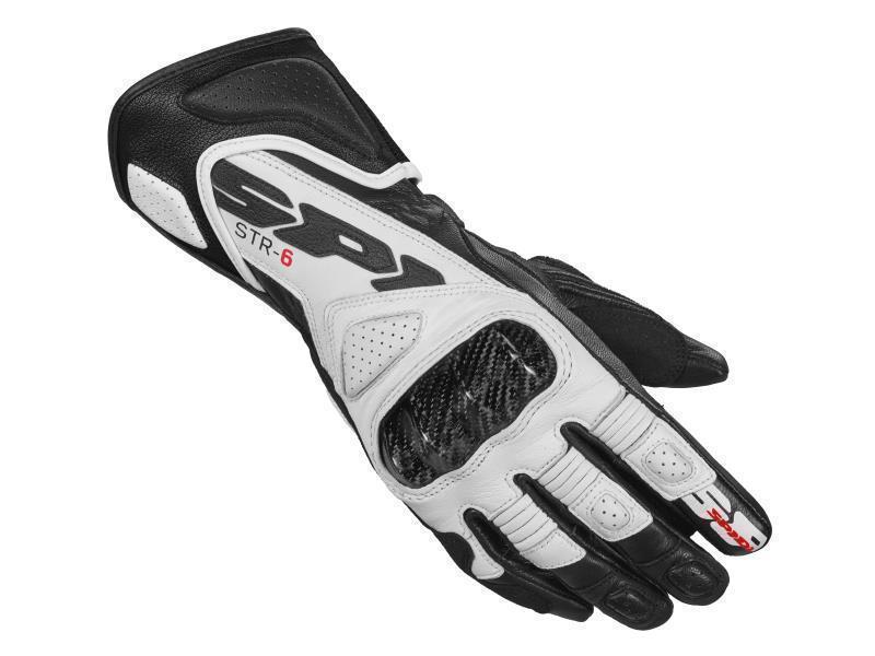 Spidi STR6 lady guanti moto donna stradali Nero / Bianco - guanti in pelle