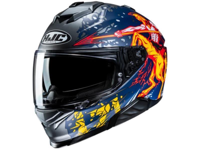 HJC I71 casco moto integrale ECE 22.06 Taurus MC1SF Blu / Grigio / Giallo - caschi integrali