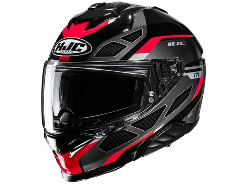 HJC I71 casco moto integrale ECE 22.06 Zest MC1 Nero / Rosso / Grigio - caschi integrali