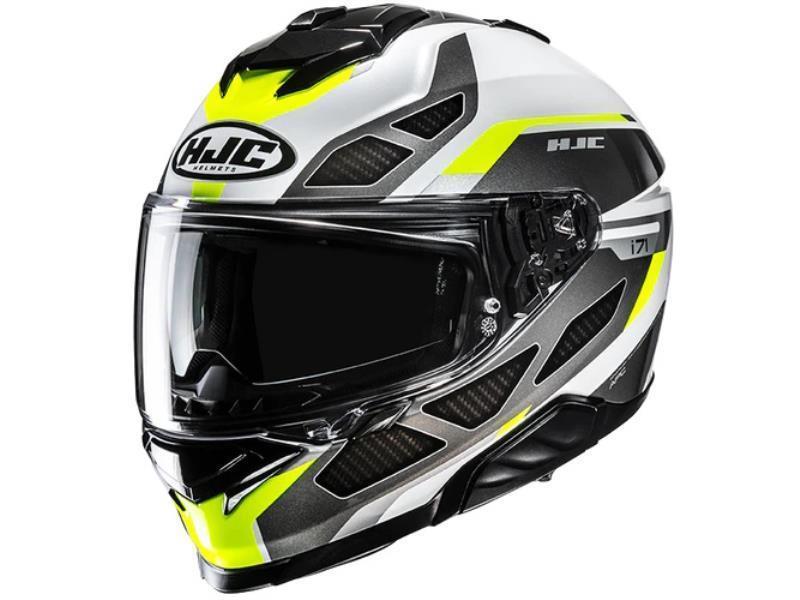 HJC I71 casco moto integrale ECE 22.06 Zest MC3H Bianco / Giallo / Grigio - caschi integrali
