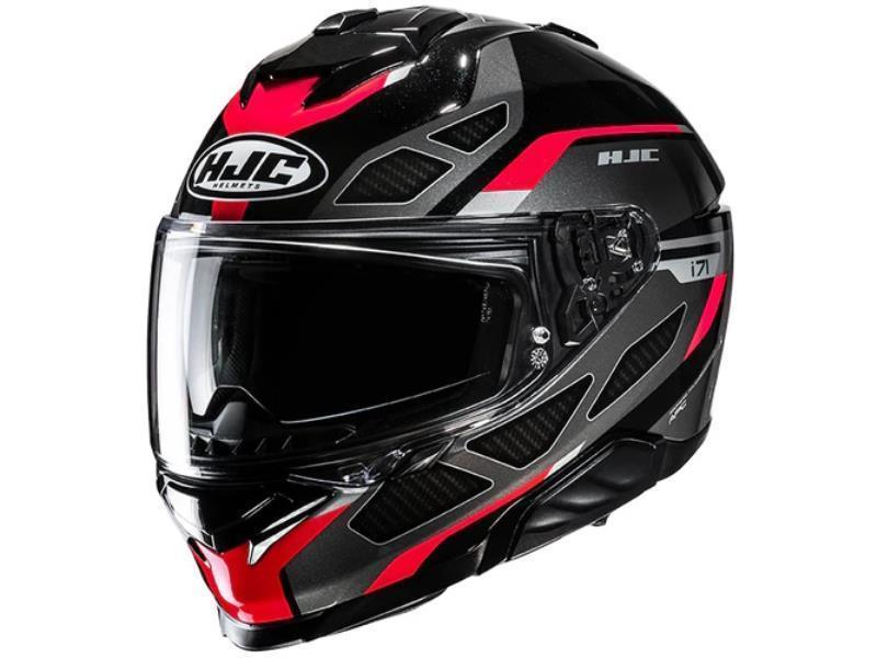 HJC I71 casco moto integrale ECE 22.06 Zest MC1 Nero / Rosso / Grigio - caschi integrali