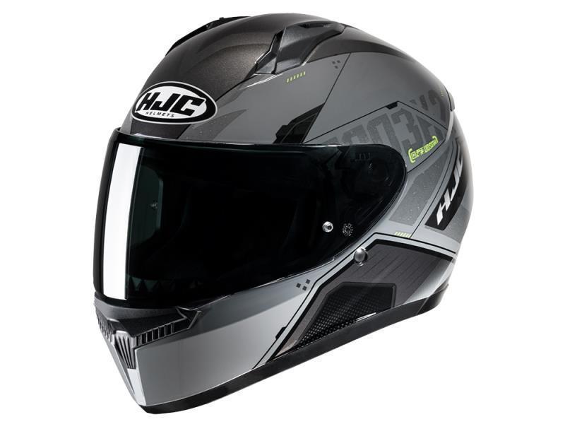 HJC C10 casco moto ECE 22.06 Inka MC3H Grigio / Giallo - caschi integrali