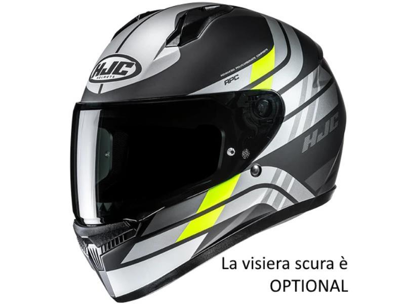 HJC C10 casco moto ECE 22.06 Hiper MC3HSF Nero / Grigio / Giallo - caschi integrali