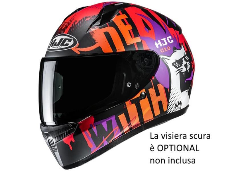 HJC C10 casco moto ECE 22.06 Fop MC7SF Nero / Viola - caschi integrali
