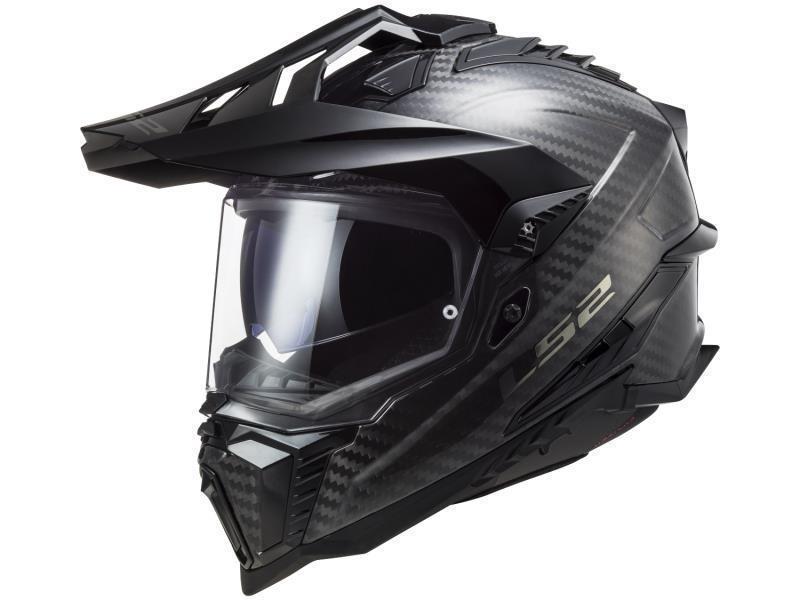 LS2 MX701 Explorer Carbon ECE 22.06 casco moto enduro Carbonio lucido - caschi integrali