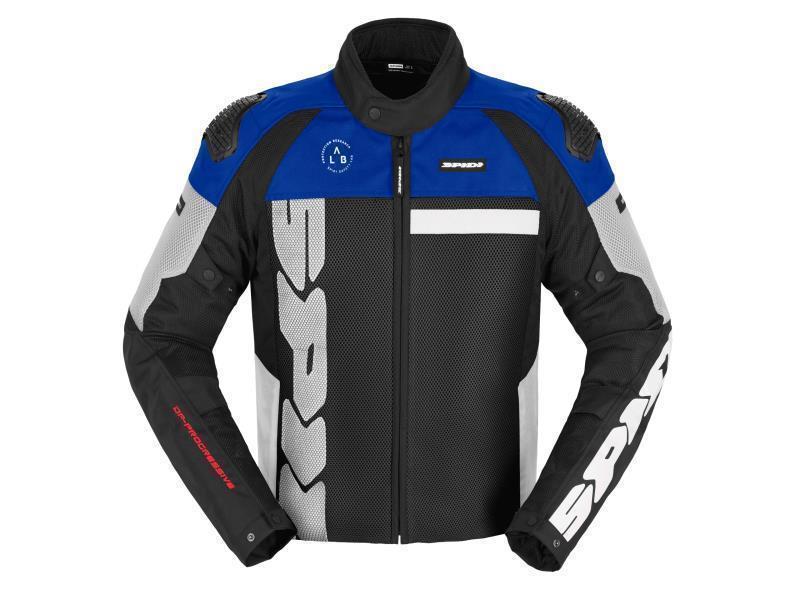 Spidi Progressive Net Windout giacca moto estiva Bianco / Azzurro - giacche in tessuto
