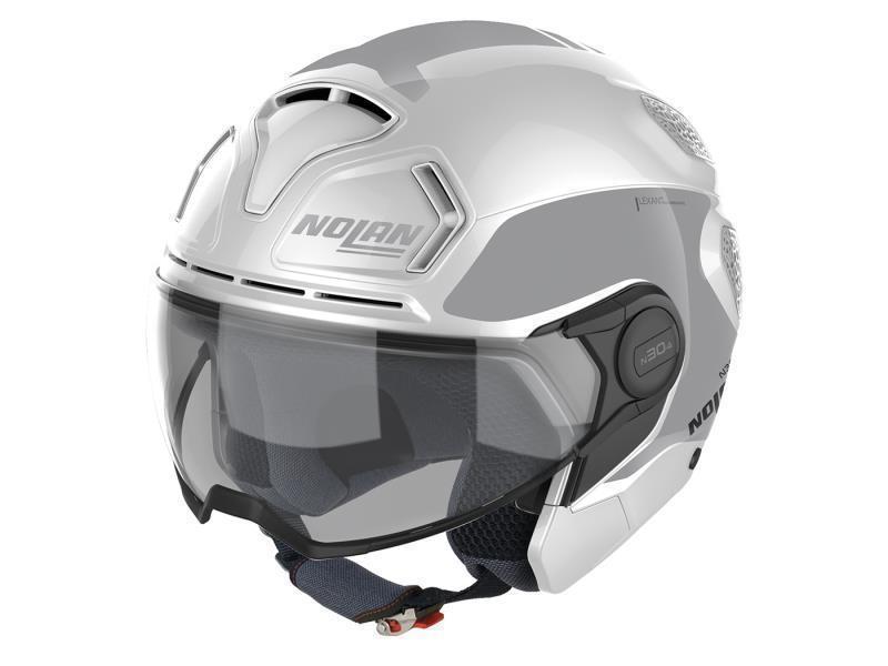Nolan N30 4 T Jet casco moto ECE 22.06 Uncharted (021) Bianco / Grigio - caschi jet