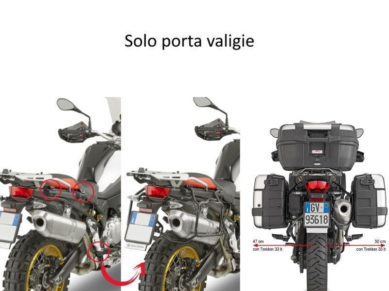 Givi PLR5127 portav lat BMW F 850-750 GS 18 / 22 Nero - portapacchi e portavaligie