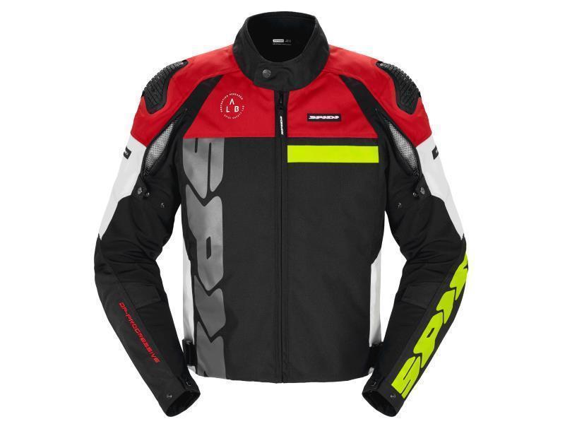 Spidi Progressive Tex giacca moto Bianco / Rosso - giacche in tessuto