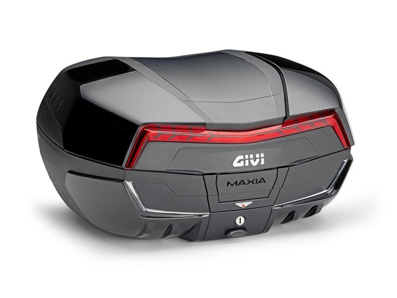 Givi V58 Bauletto Maxia 5 Nera con cat rosso e 4 cover nere verniciabili - bauletti e valigie