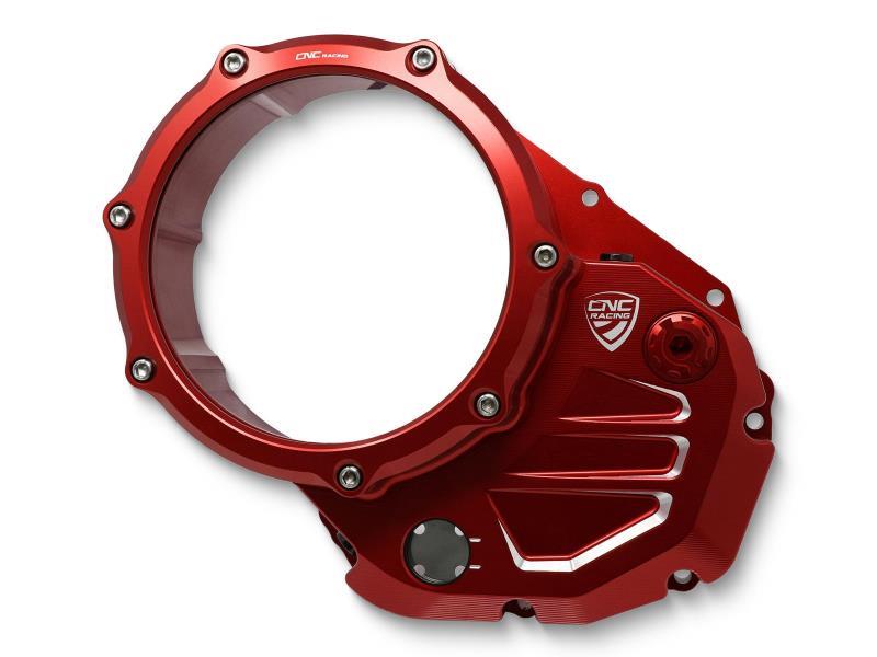 CNC Racing Carter trasparente per frizioni ad olio Ducati Rosso - coperchi