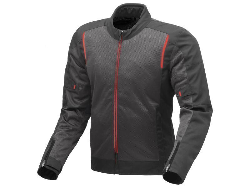 Tucano Network 3G giacca moto estiva Nero / Grigio / Rosso - giacche in tessuto