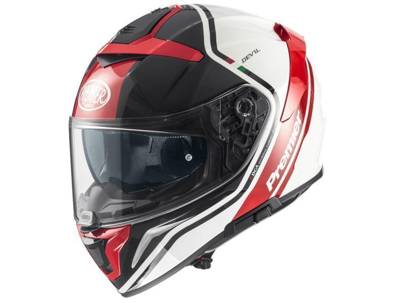Premier Devil casco moto ECE 22.06 PH2 Bianco / Rosso - caschi integrali