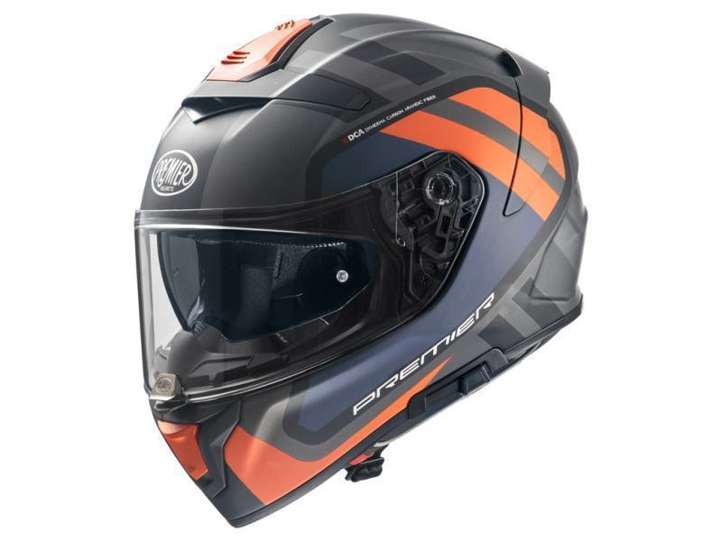 Premier Devil casco moto ECE 22.06 FZ93BM Nero / Arancio opaco - caschi integrali
