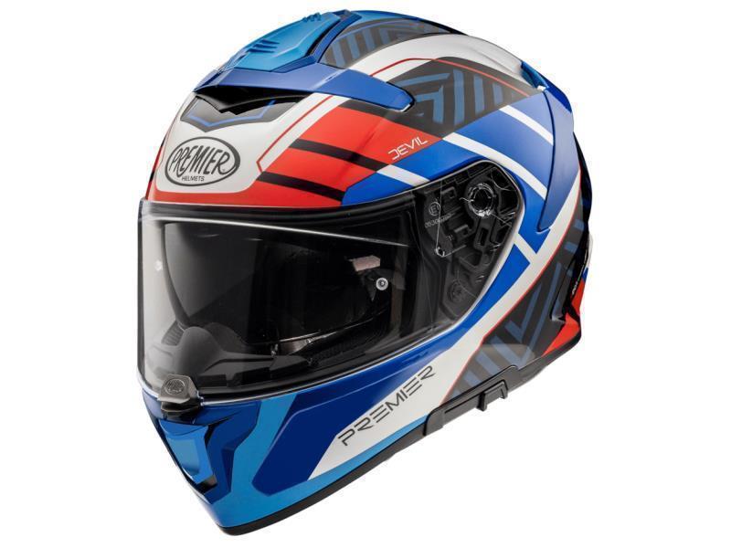 Premier Devil casco moto ECE 22.06 SZ 13 Blu / Bianco / Rosso - caschi integrali