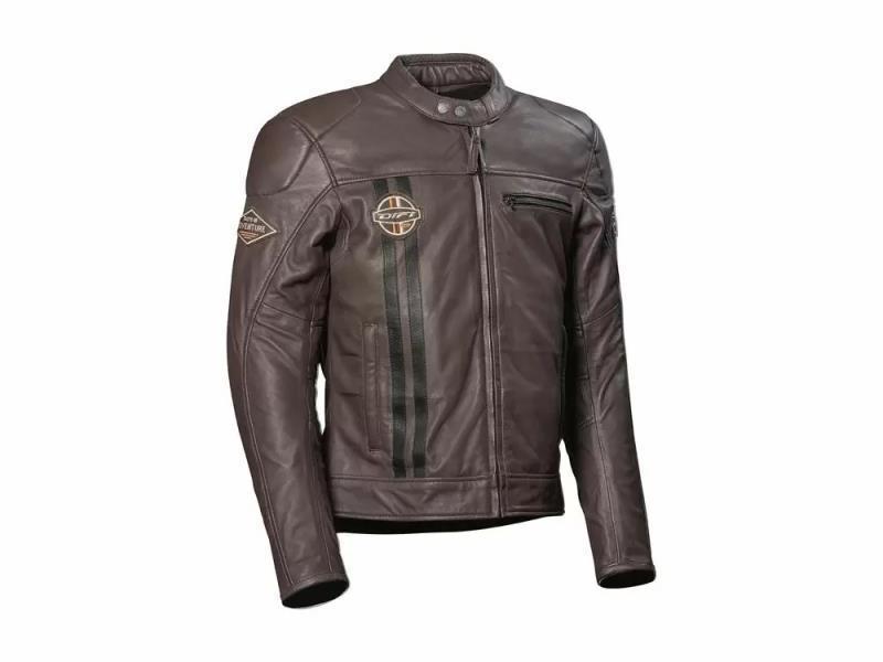 Difi Boston giacca moto in pelle Marrone / Nero - giacche in pelle
