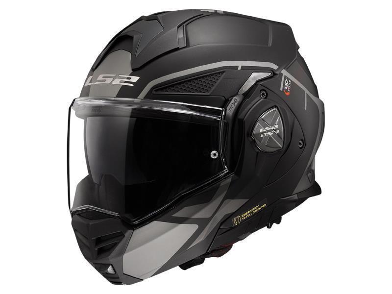 LS2 FF901 Advant X casco moto ECE 22.06 ment ribaltabile Metryk Matt Titanium - caschi modulari