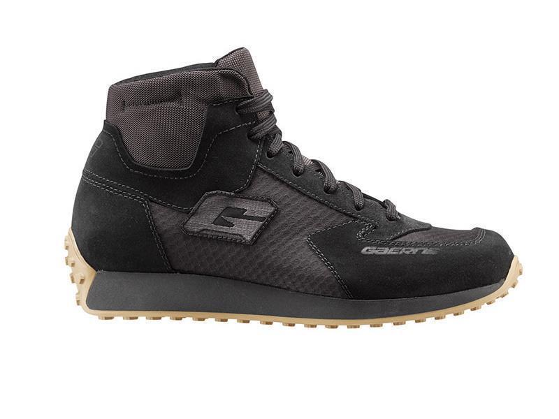 Gaerne G Rue Acquatec scarpe moto impermeabili Nero / Suola marrone - scarpe impermeabili