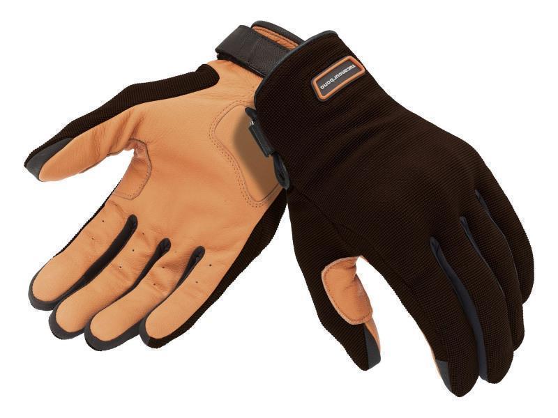 Tucano Eden guanti moto CE estivi palmo in pelle dorso elasticizzat Marrone - guanti in tessuto