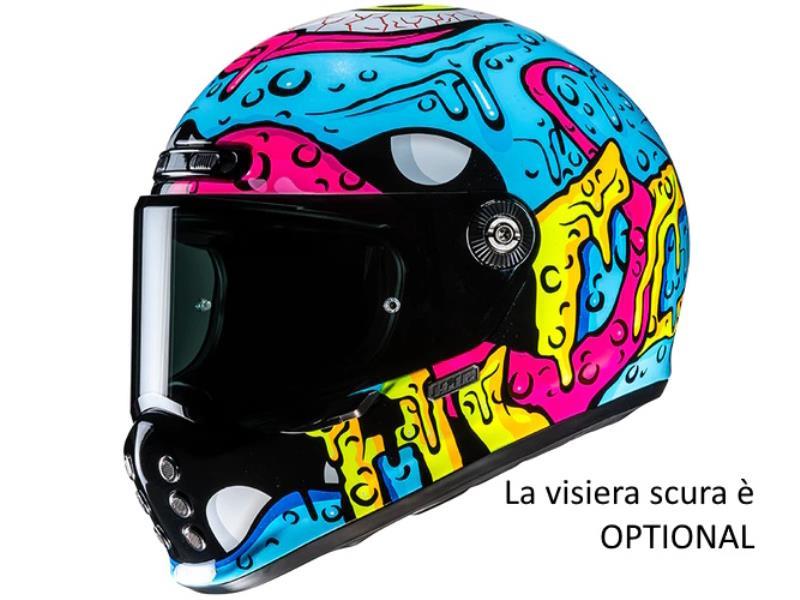 HJC V10 ECE 22.06 casco integrale vintage Squeeze MC28 multicolor - caschi integrali