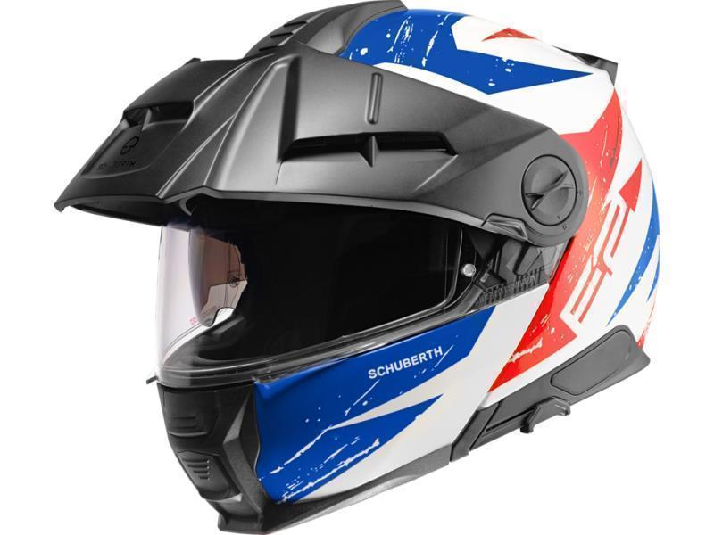 Schuberth E2 casco moto enduro apribile ECE 2206 Explorer Blue - caschi modulari