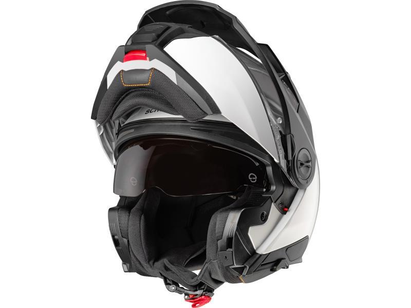 Schuberth E2 casco moto enduro apribile ECE 2206 Bianco lucido - caschi modulari