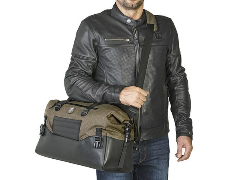 Borsa Laterale Kappa Per Moto RB105R Marrone - 17 Litri, Tessuto Riciclato, Trasformabile In Zaino - Foto 11