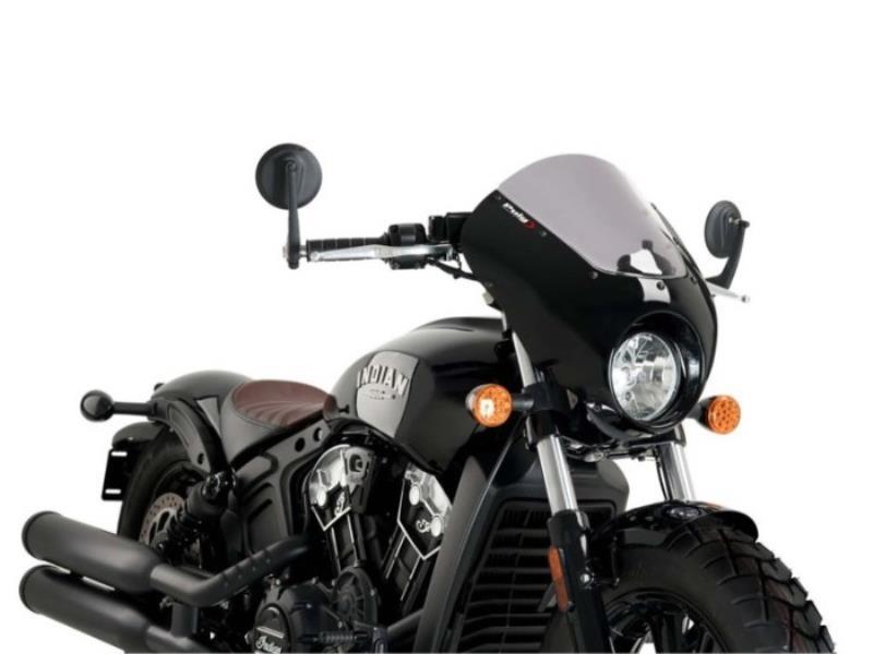 Puig Cupolino Dark Night Indian Scout 15 / 23 - Bobber 18 / 23 Nero / Fumè chiaro - cupolini e parabrezza