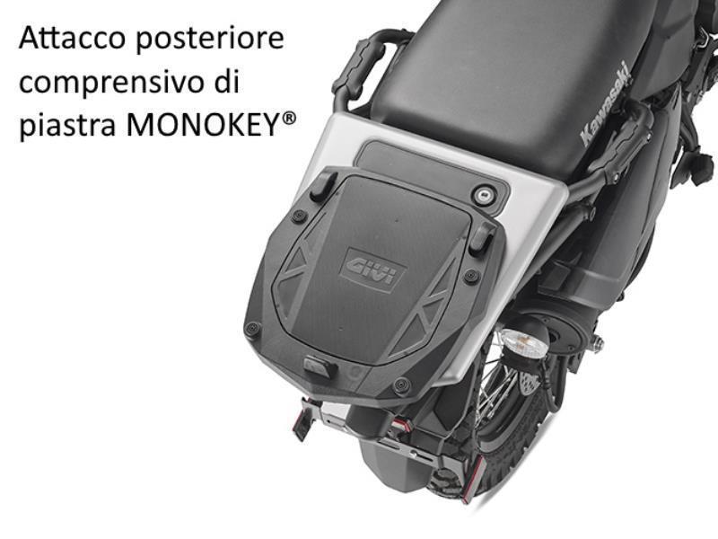 Givi SR4133 Attacco post per bauletto Kawasaki KLR 650 23 Nero - portapacchi e portavaligie