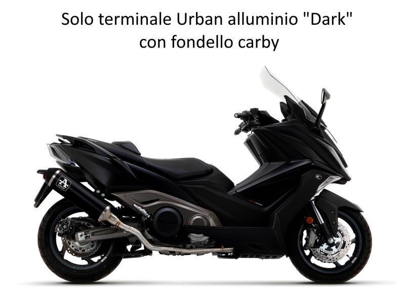 Arrow Terminale Kymco AK550 21/23 Urban Alu Dark con fondello Carby - scarichi e terminali