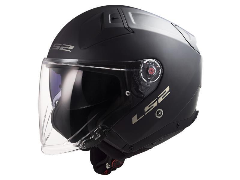 LS2 OF603 Infinity II casco jet moto ECE 2206 Solid Matt Black - caschi jet