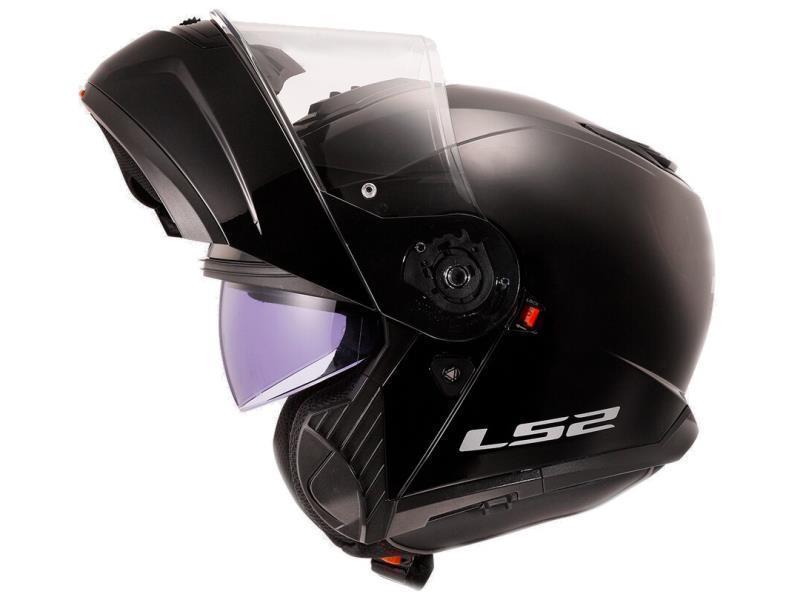LS2 FF908 Strobe II casco moto apribile ECE22.06 Matt Black - caschi modulari