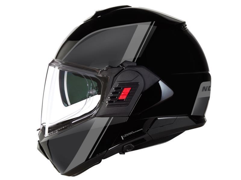 Nolan N120-1 N Com casco ribaltabile Vernic. Speciale (341) Ner/Gri/Arg lucido+Vis Dark - caschi modulari