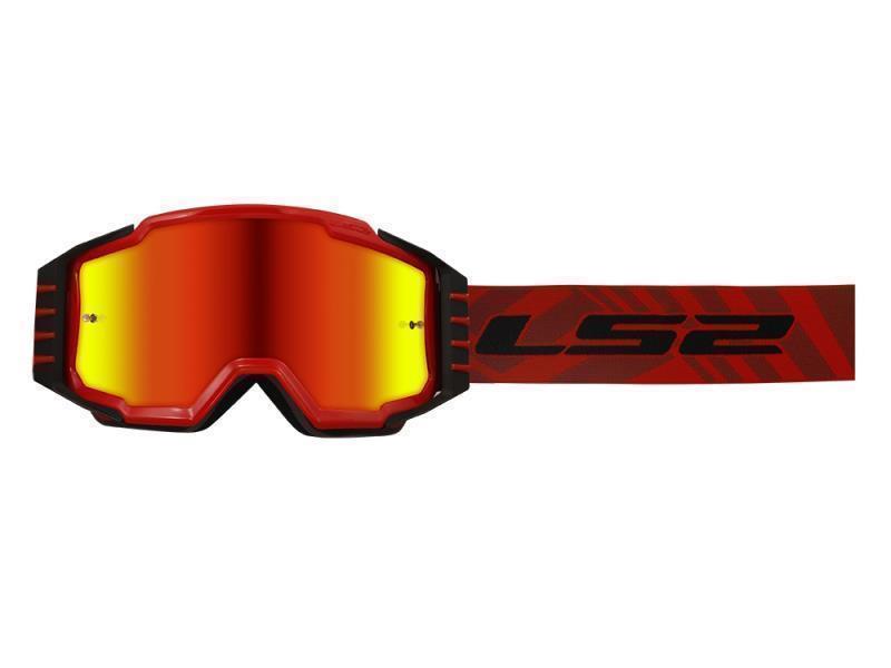 LS2 Charger maschera moto cross Red / Iridium red - maschere occhiali e lenti di ricambio