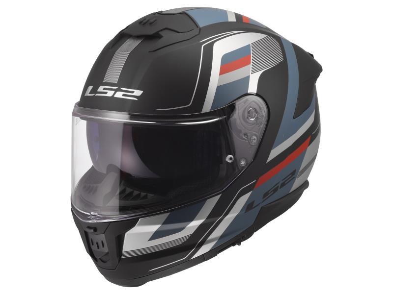 LS2 FF808 Stream II casco moto ECE 22.06 Vintage Matt Black Petrol - caschi integrali