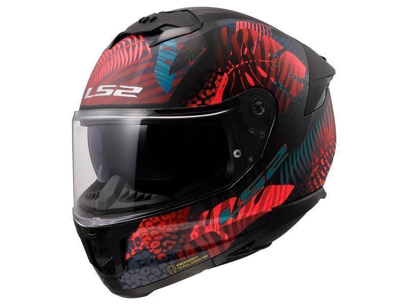 LS2 FF808 Stream II casco moto ECE 22.06 Jungle Matt Black Pink Blue - caschi integrali