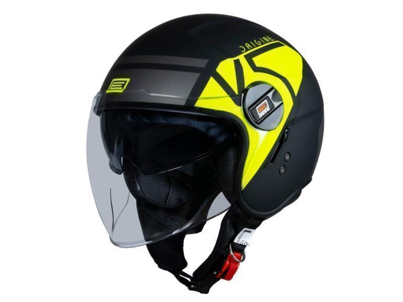 Origine Alpha casco moto ECE22.06 V5 Fluo Yellow Black Matt - caschi jet