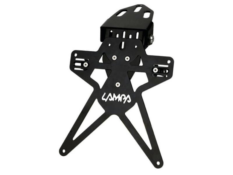 Lampa 91646 Aero-X Evo6 portatarga moto universale regolabile Nero - porta targa