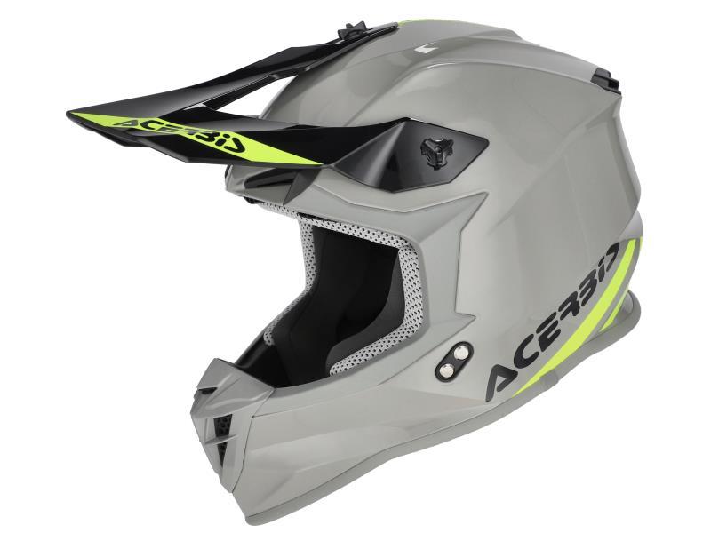 Acerbis Linear casco moto cross ECE22.06 Grigio 2 (071) Grigio/ Giallo - caschi cross