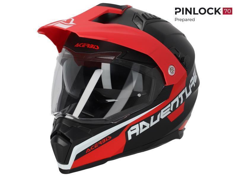 Acerbis Flip FS 606 ECE 22.06 casco moto enduro Nero / Rosso - caschi integrali