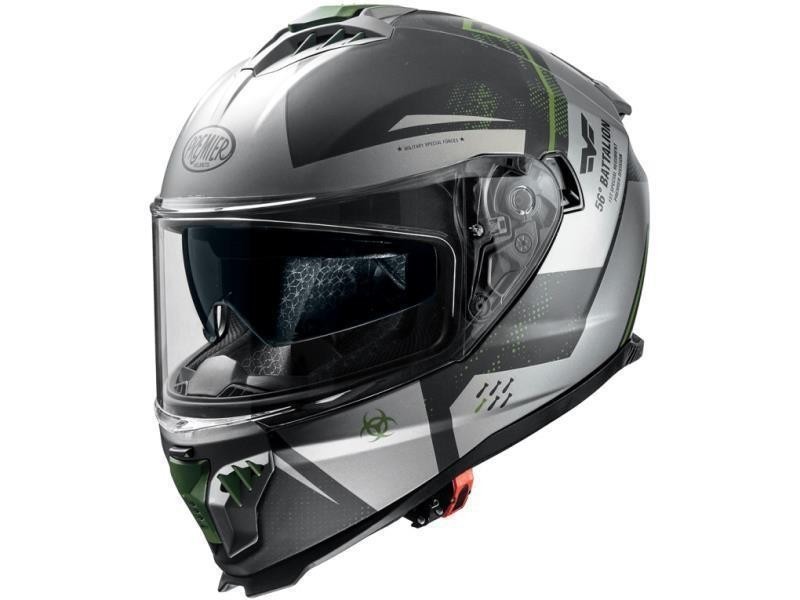 Premier Typhoon casco moto BAMILY BM Grigio / Nero / Verde - caschi integrali