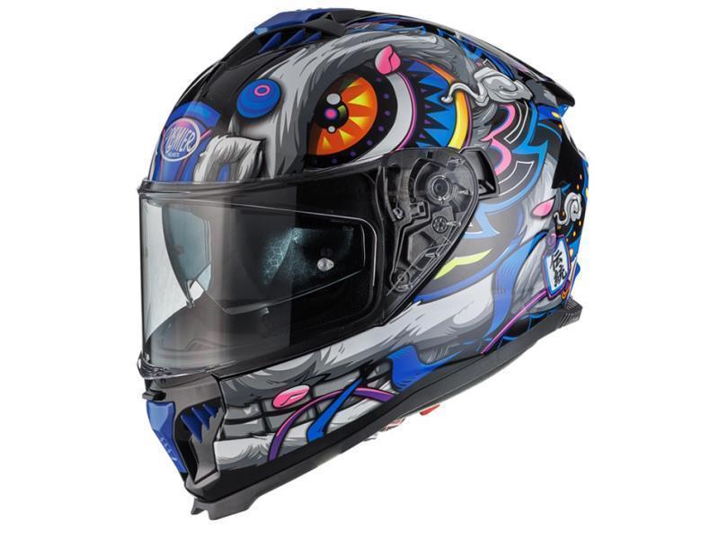 Premier Typhoon casco moto LY18 Blu / Grigio - caschi integrali