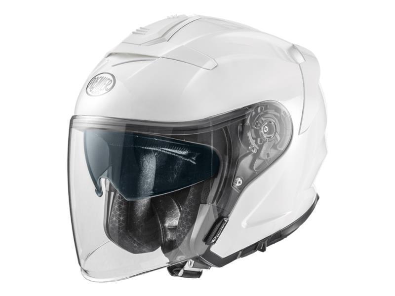 Premier JT5 casco moto in fibra Dyneema Carbonio e Aramidica U8 Bianco - caschi jet