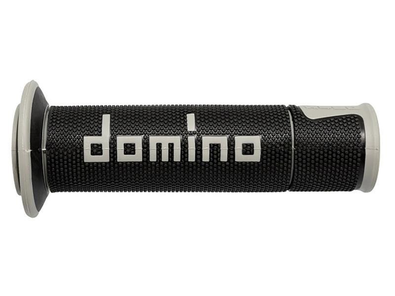 Domino A450 coppia manopole strada racing con finitura multiconica Nero / Grigio - manopole