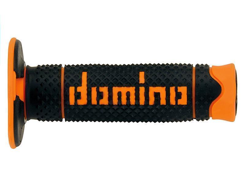 Domino A260 coppia manopole off road 120mm Nero / Arancio - manopole
