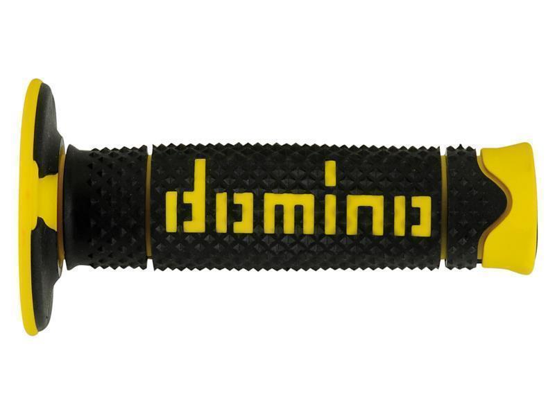 Domino A260 coppia manopole off road 120mm Nero / Giallo - manopole