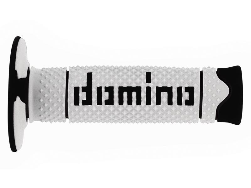 Domino A260 coppia manopole off road 120mm Bianco / Nero - manopole