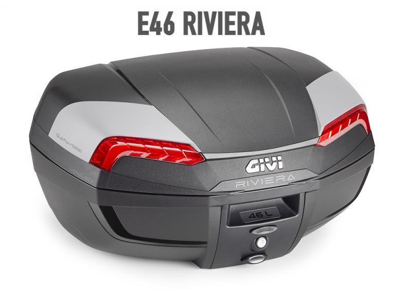 Givi E46 Riviera bauletto MONOLOCK 46 lt Nero ins Grigio / Catad. Rossi - bauletti e valigie