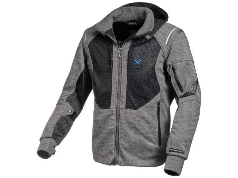 Macna Breeze felpa moto estiva traforata con cappuccio Dark grey / black - felpe