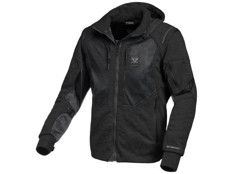 Macna Breeze felpa moto estiva traforata con cappuccio Nero - felpe